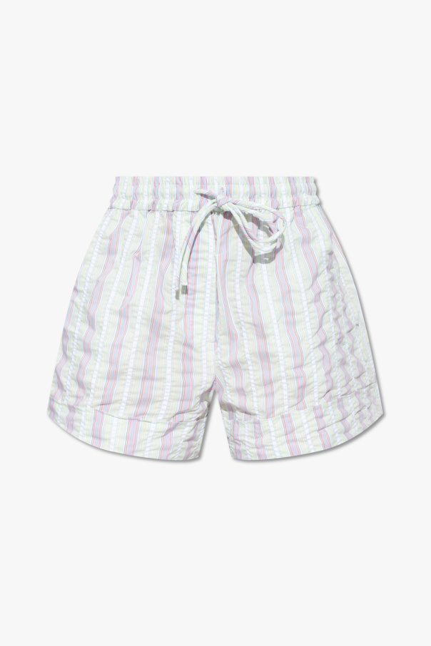 Ganni Striped Web shorts