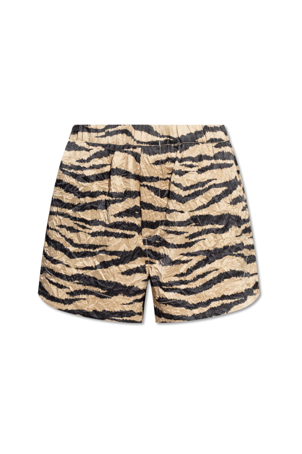 Ganni Shorts with animal motif