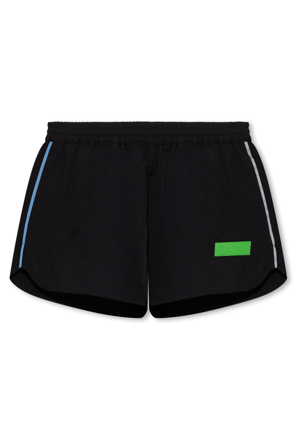 Ganni Sports shorts with logo