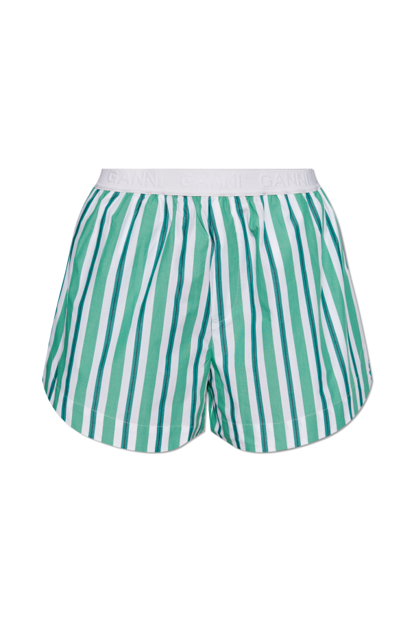 Ganni Striped pattern shorts