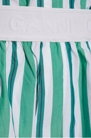 Ganni Striped pattern shorts