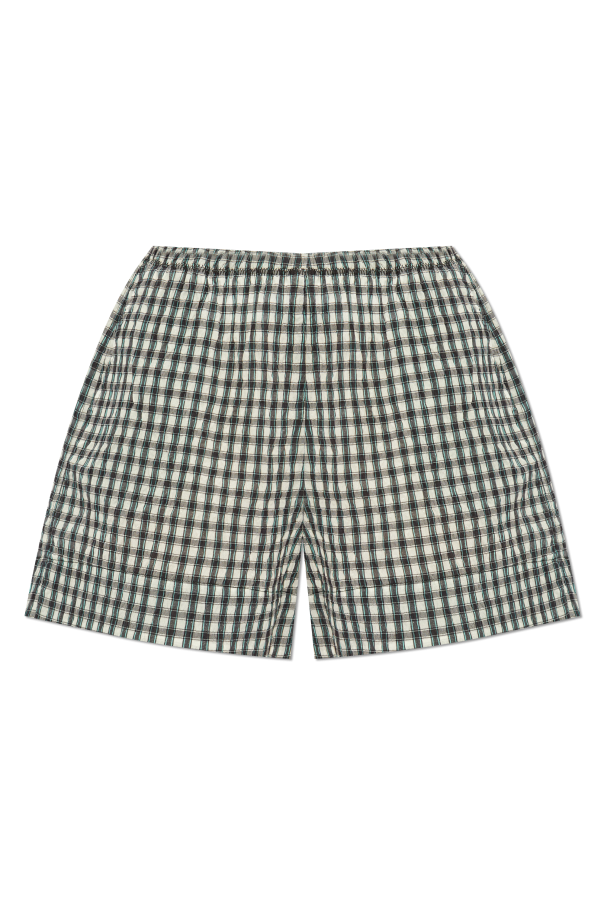 Ganni Checkered Pattern Shorts