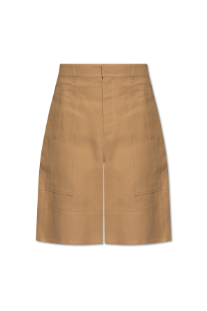 Fendi Pleated High-waisted Shorts