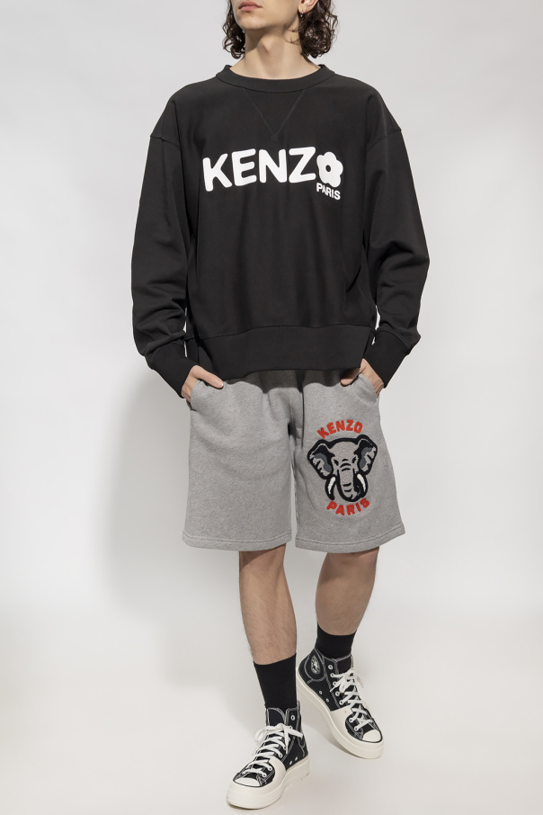 Kenzo Shorts Stone with logo