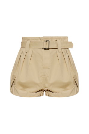 Pantalones cortos de algodón con cinturón