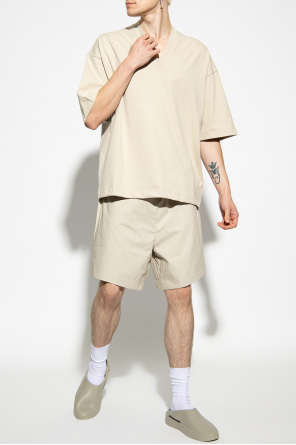 Cotton shorts od graphic-print cotton track jacket