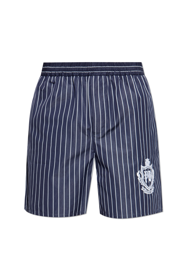 Ribbed shorts with logo od Balmain