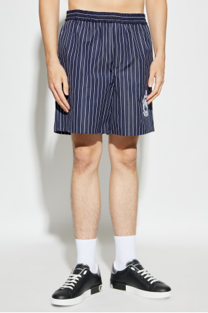 Balmain Calções canelados com logotipo