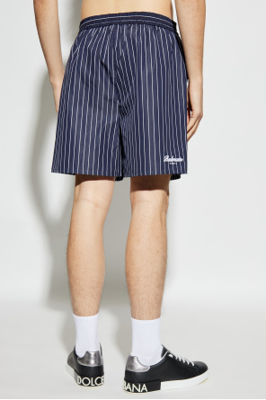 Balmain Calções canelados com logotipo