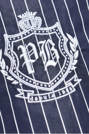 Balmain Calções canelados com logotipo