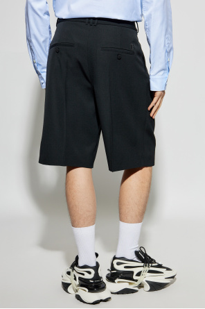 Balmain Wool pleated shorts