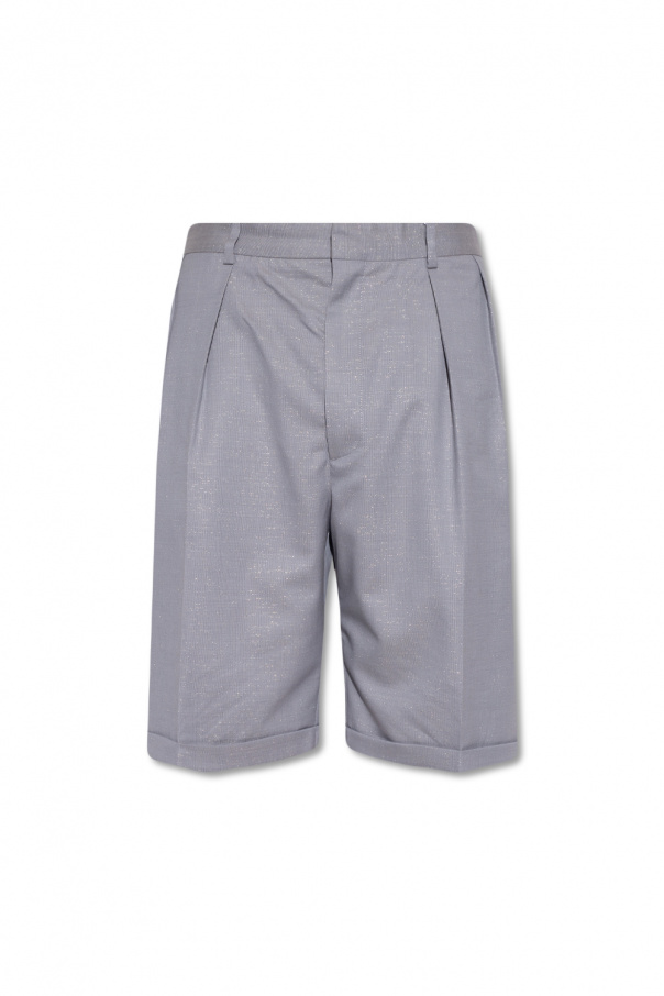 Acne Studios Shimmering grey shorts
