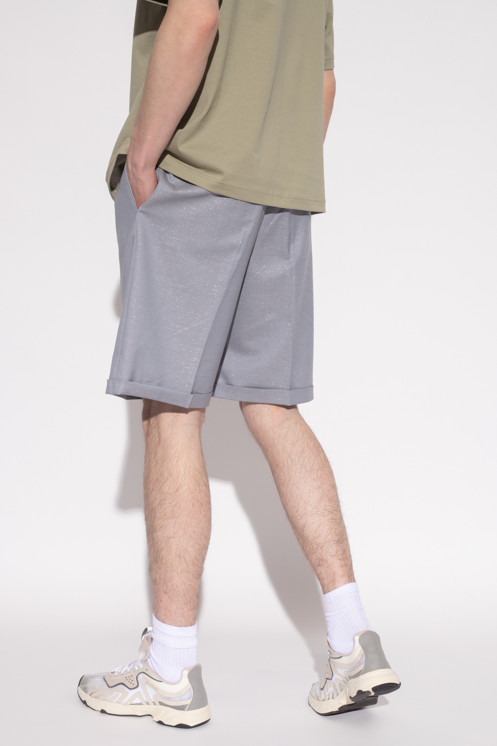 Acne Studios Shimmering grey shorts