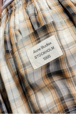 Acne Studios Plaid pattern shorts