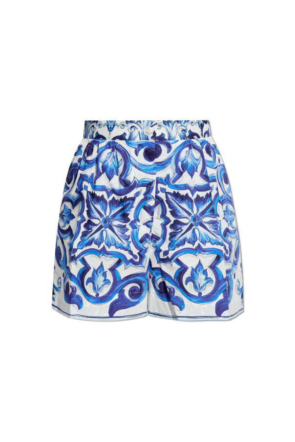 Dolce & Gabbana Shorts with Majolica pattern