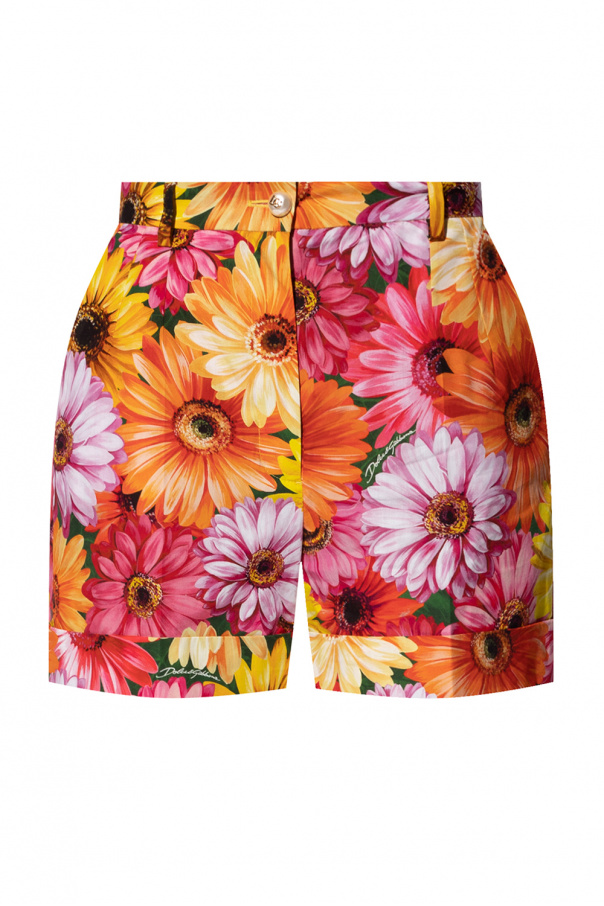Floral - De-iceShops MK - printed shorts Dolce & Gabbana - Dolce & Gabbana  bleach-wash denim shirt