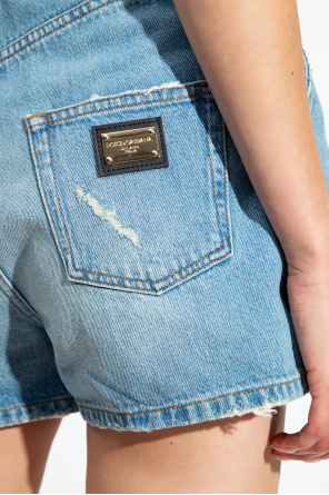 Dolce & Gabbana Jeansowe szorty z przetarciami