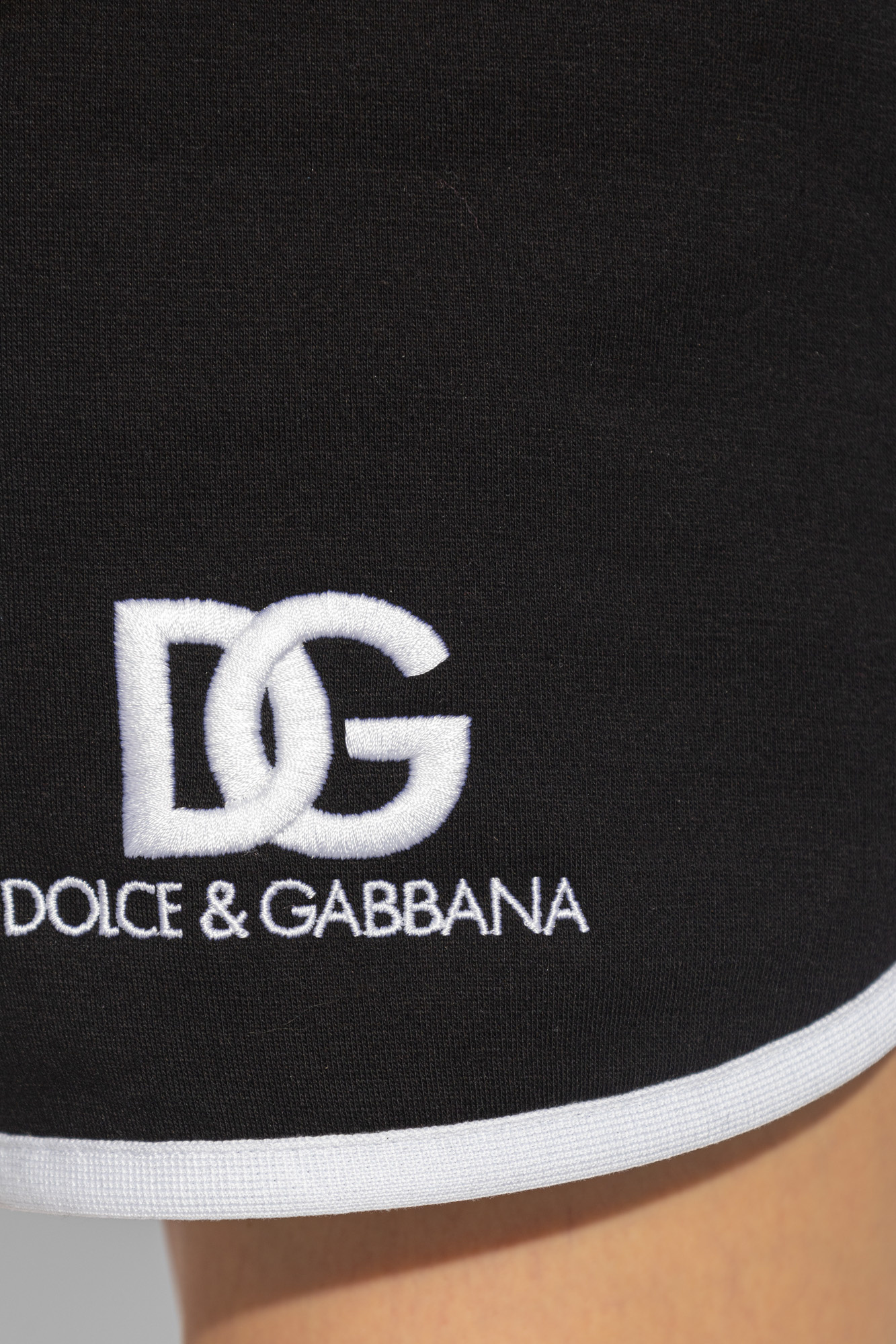 Embellished cotton leggings w/logo - Dolce&Gabbana - Girls