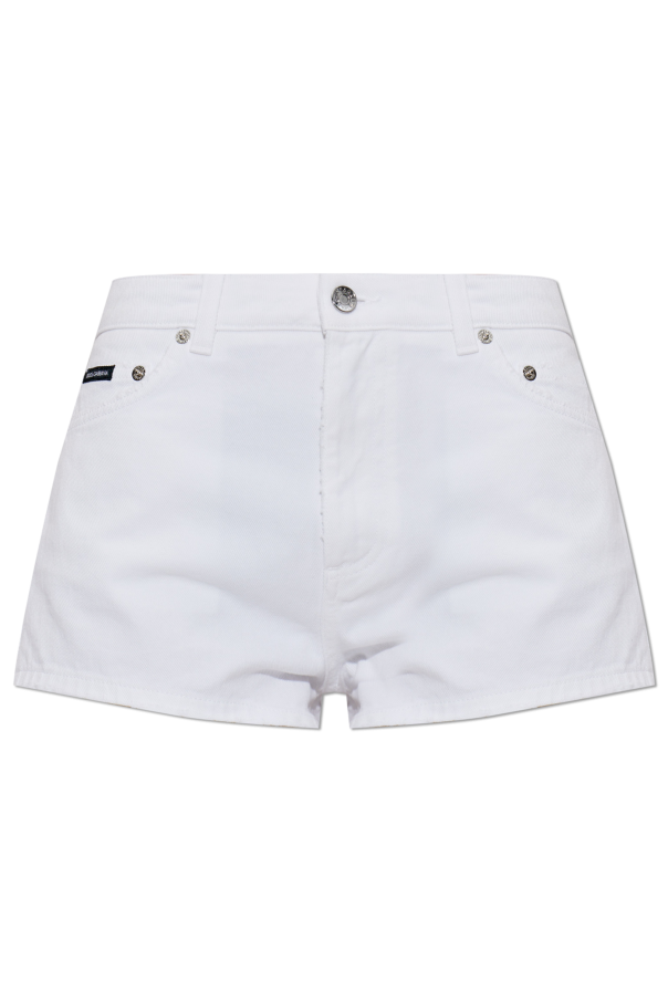 Denim shorts with a 'vintage' effect od Dolce & Gabbana