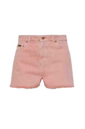 Denim shorts with vintage effect