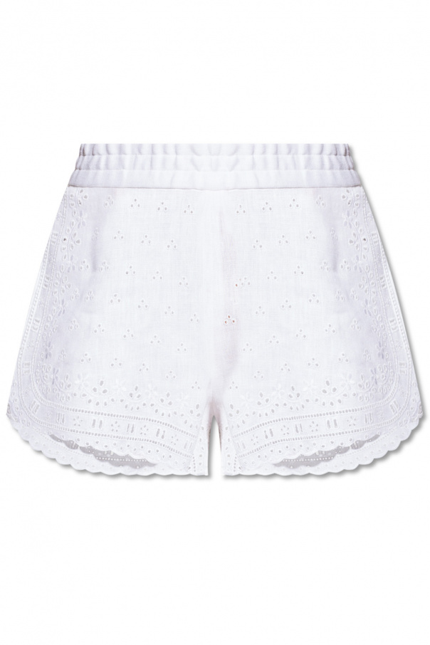 Dolce & Gabbana Openwork linen shorts