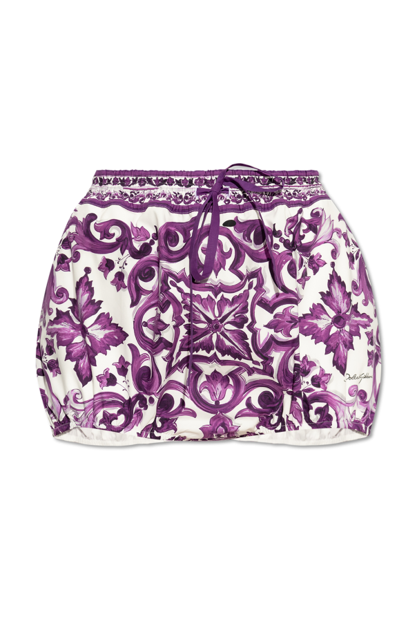 Shorts with 'Majolica' print od Dolce & Gabbana