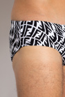 Fendi BLACK Monogrammed swim briefs
