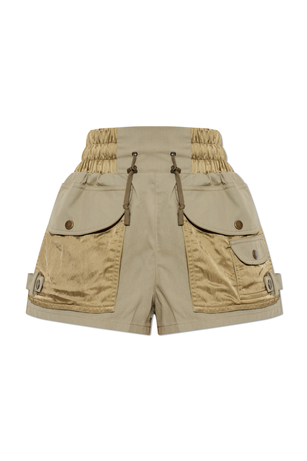 Cargo shorts made from combined materials od Balmain