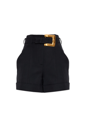 Wool shorts with belt od Balmain
