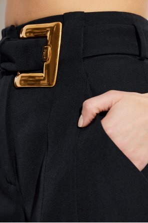 Balmain Wełniane szorty z  paskiem