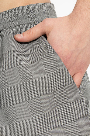 Balmain Woolen houndstooth-patterned shorts