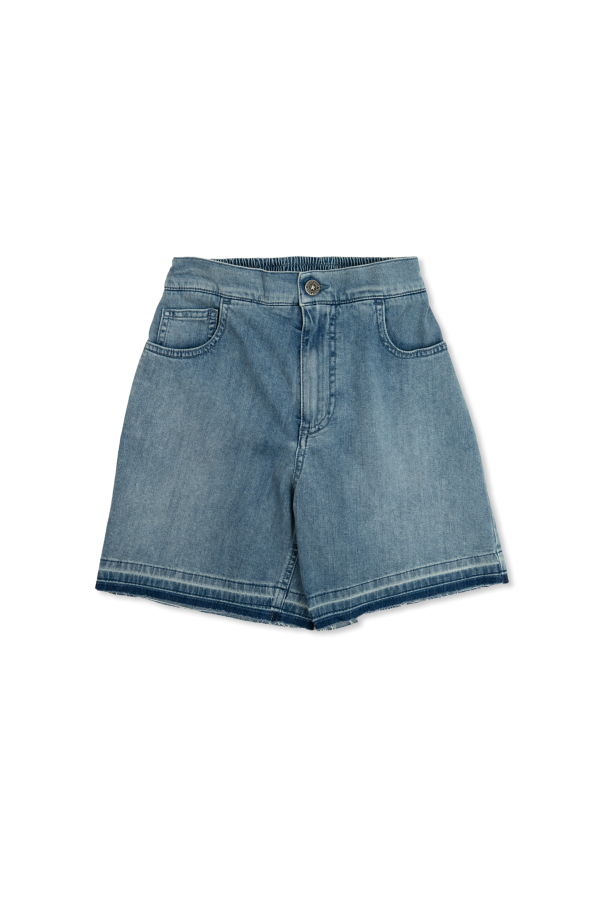 Denim shorts with vintage effect, zdjęcie 1 Denim shorts with vintage effect od Golden Goose Kids