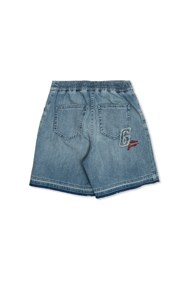 Golden Goose Kids Shorts vaqueros con efecto vintage