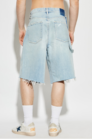 Golden Goose Pantalones cortos vaqueros con efecto vintage