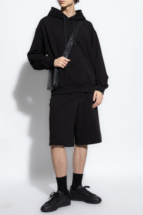 Dolce & Gabbana Bawełniane szorty z wypukłym logo