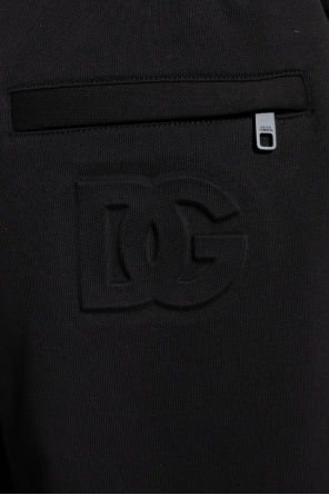 Dolce & Gabbana Bawełniane szorty z wypukłym logo