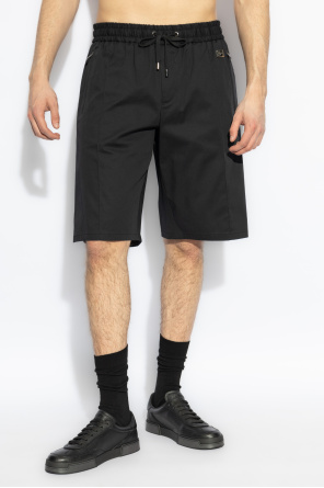 Dolce & Gabbana Bawełniane szorty z logo