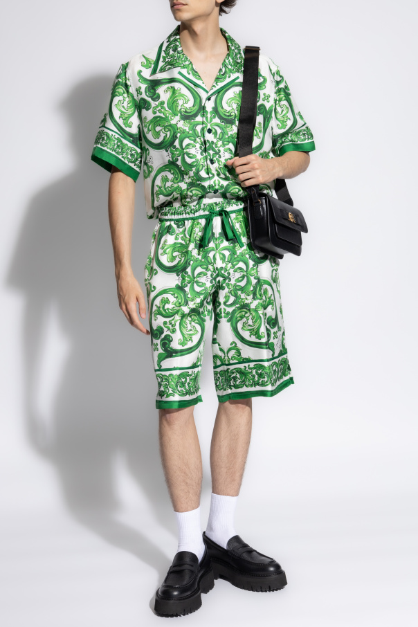 Dolce & Gabbana Shorts with 'Majolica' Print