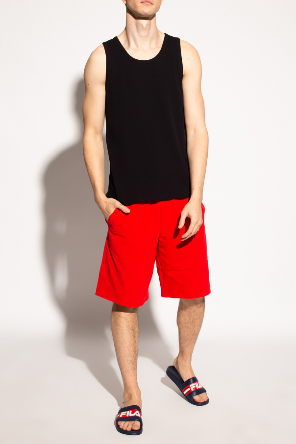 Y-3 Yohji Yamamoto Independence Day 2pcs Toddler Boy Ripped Denim Shorts and Animal Print Tee Set