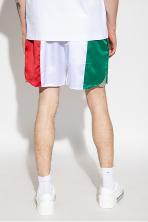 Dolce & Gabbana Kids painted stripe track pants Satin shorts