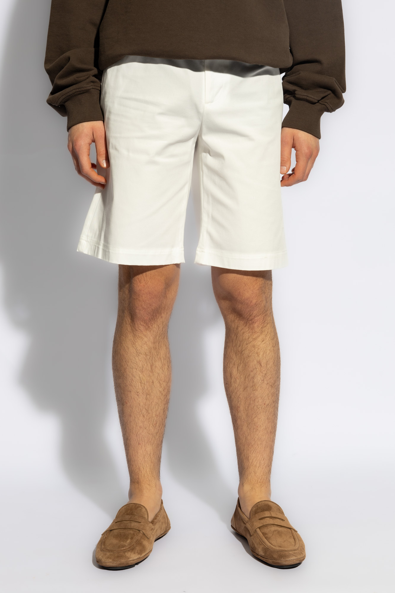 Dolce & Gabbana Plain Quilted Windbreaker Shorts with logo