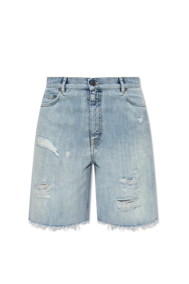 Denim shorts with vintage effect od Golden Goose