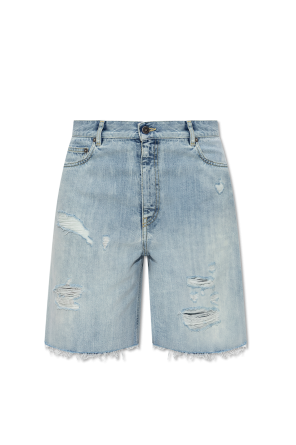 Jeansowe szorty z efektem `vintage`