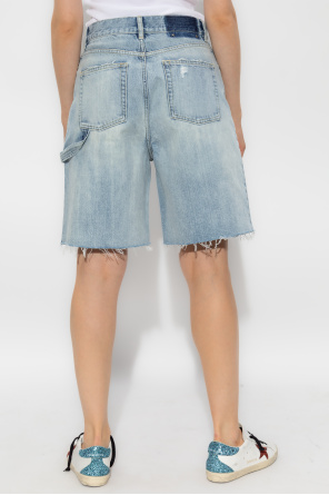 Golden Goose Denim shorts with vintage effect