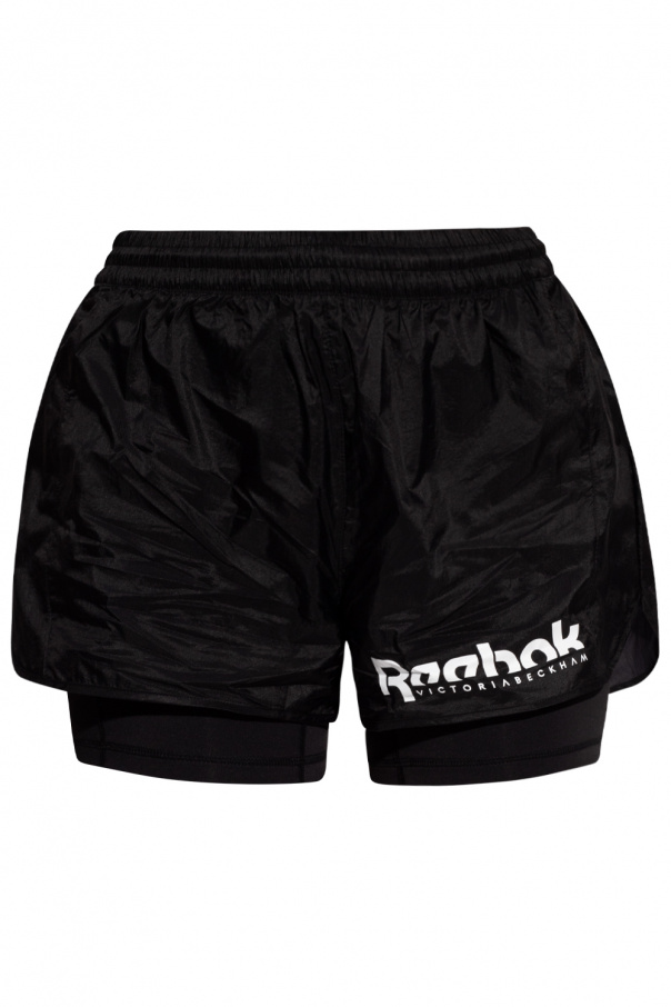 Reebok x Victoria Beckham Two-layered shorts with logo