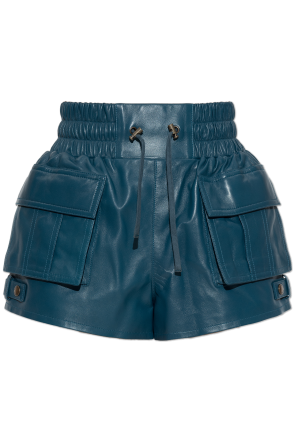 Leather shorts