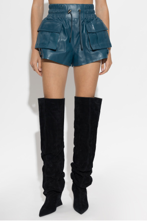 Balmain Skórzane szorty
