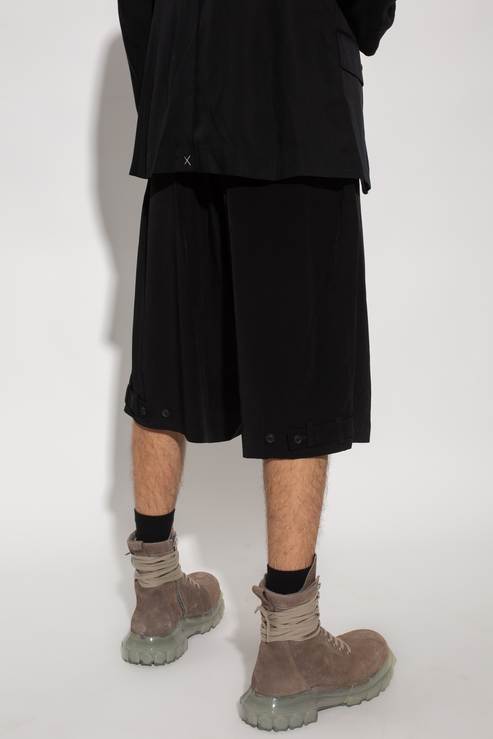 Yohji Yamamoto Bow shorts with pockets