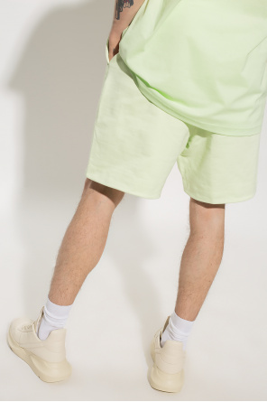 Wide Leg Textured Cotton Pants Shorts with logo