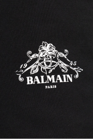 Balmain Cotton shorts with printed logo